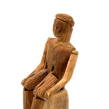 Small Greenland Inuit Wooden Articulated Figure with Sinew Tied Shoulders