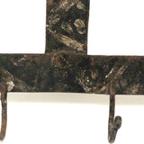 SOLD Wonderful 19th C. American Folk Art Painted Iron Wall Six Hook Hanging Rack
