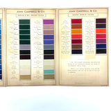 John Campbell Co. Camel Dyes for Cotton, Antique 86 Color Samples on Thread