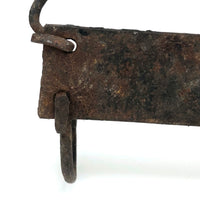 SOLD Wonderful 19th C. American Folk Art Painted Iron Wall Six Hook Hanging Rack