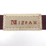 MIZPAH, 19th C. Punch Paper Embroidery on Ribbon
