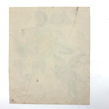 Hummingbird and Yellow Rose, 19th C. Schoolgirl Watercolor Drawing