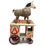 Dappled Horse and Abbots Milk Wagon, Wonderful Old Pennsylvania Folk Art Construction