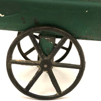 Antique Painted Tin Toy, Galloping Horse and Cart