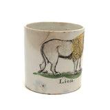 Wonderful and Very Rare Early 19th c. Transferware Child's Cup: LION