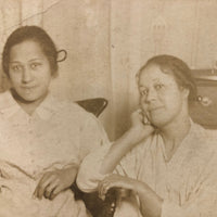 Antique Mounted Photo of Three Smiling Young Presumed African American Women (Named on Reverse)