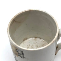 Wonderful and Very Rare Early 19th c. Transferware Child's Cup: LION