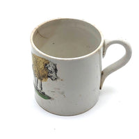 Wonderful and Very Rare Early 19th c. Transferware Child's Cup: LION