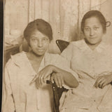 Antique Mounted Photo of Three Smiling Young Presumed African American Women (Named on Reverse)