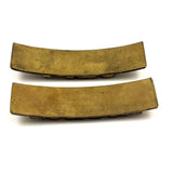 RAISIN PIES, Classic Pair of 5 Inch Heavy Brass Curved Print Blocks, c. 1940s-50s