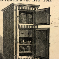 Jackson (Early) Refrigerator Advertising Cover to "Meat Market", W. Troy, 1883, with Fancy Cancellations