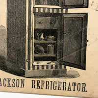Jackson (Early) Refrigerator Advertising Cover to "Meat Market", W. Troy, 1883, with Fancy Cancellations