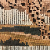 Stalking Leopard: 18th/19th Century Silk Needlepoint Against Pale Green Ground