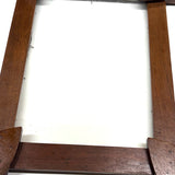 Hearts in the Corners, Large Mid 19th Century Folk Art Frame with Original Blown Glass