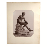 Giacomo or Carlo Brogi c. 1880 Albumen Print of Seated Hermes (Mercurio) at Naples Museum