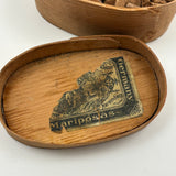 Antique German Bentwood Box with Floating Oil Lamp Wicks (Good for Making Wishes)
