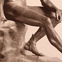Giacomo or Carlo Brogi c. 1880 Albumen Print of Seated Hermes (Mercurio) at Naples Museum