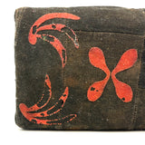 19th Century Primitive Pine Stool with Wonderful Pieced and Appliquéd Woolen Cover