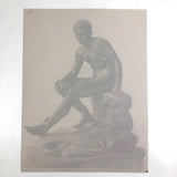 Giacomo or Carlo Brogi c. 1880 Albumen Print of Seated Hermes (Mercurio) at Naples Museum