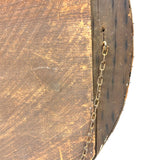 Stunning, Large 19th Century Chip Carved Frame With Original Back and Hanging Chain (and New Mirror)