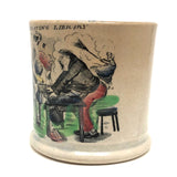 C. 1830s Staffordshire "Circulating Library" Child's Transferware Cup