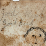 Good Book, Good Book, Very Sweet Antique Graphite Endpaper Drawing