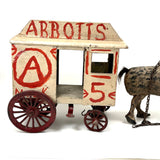 Dappled Horse and Abbots Milk Wagon, Wonderful Old Pennsylvania Folk Art Construction