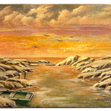 Completely Luminous c. 1920s-30s Oil on Wood Panel,  F. Norton Genser