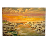 Completely Luminous c. 1920s-30s Oil on Wood Panel,  F. Norton Genser