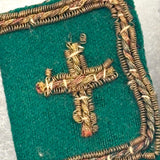 Heart, Bible, Flower, Three Hand-sewn Devotional "Breverl" with Wire, Metallic Thread and Beaded Decoration