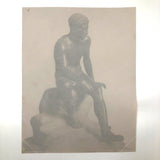 Giorgio Sommer c. 1880 Albumen Print of Seated Hermes (Mercurio) at Naples Museum