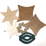 Another Lovely Lot of Old Hand-cut Cut Quilting Patterns, with Good Mends