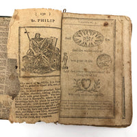 Super Rare c. 1796 Hieroglyphic Bible for the Amusement & Instruction of Children (some losses)