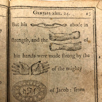 Super Rare c. 1796 Hieroglyphic Bible for the Amusement & Instruction of Children (some losses)