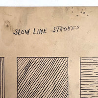 Slow Line Strokes, Satisfying (and a bit Raymond Pettibon-esque) Ink on Board Drawing