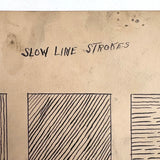 Slow Line Strokes, Satisfying (and a bit Raymond Pettibon-esque) Ink on Board Drawing