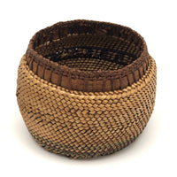 Early Makah Northwest Coast Native American Lidded Basket