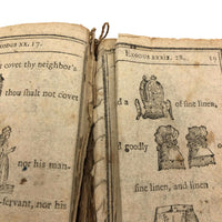 Super Rare c. 1796 Hieroglyphic Bible for the Amusement & Instruction of Children (some losses)