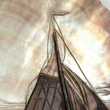 Looking Out, Charming c. 1880s Mother of Pearl Seashell Folk Art Carving
