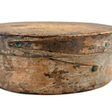 19th Century Finger Lapped Oval Pantry Box with Remnants of Original Paint, Rich Patina