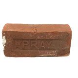 Antique Red Clay PRAY Brick, Robert E. Pray and Co., Greenfield MA