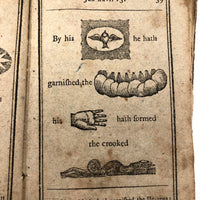 Super Rare c. 1796 Hieroglyphic Bible for the Amusement & Instruction of Children (some losses)