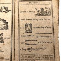 Super Rare c. 1796 Hieroglyphic Bible for the Amusement & Instruction of Children (some losses)
