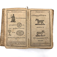 Super Rare c. 1796 Hieroglyphic Bible for the Amusement & Instruction of Children (some losses)