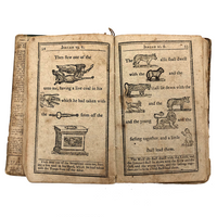 Super Rare c. 1796 Hieroglyphic Bible for the Amusement & Instruction of Children (some losses)
