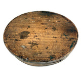 19th Century Finger Lapped Oval Pantry Box with Remnants of Original Paint, Rich Patina