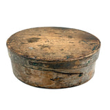 19th Century Finger Lapped Oval Pantry Box with Remnants of Original Paint, Rich Patina