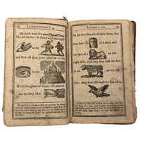 Super Rare c. 1796 Hieroglyphic Bible for the Amusement & Instruction of Children (some losses)