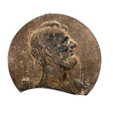 Honest Abe in Profile, 19th Century Cast Iron Lincoln Relief