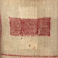 Louise Meyer’s 1884 Red and White Darning Sampler on Linen